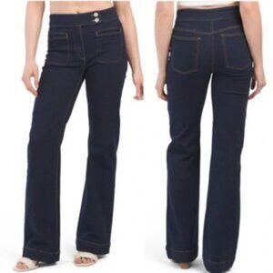 NWT Avec Les Filles Denim High Rise Wide Leg Sailor Jeans Trousers Size 31